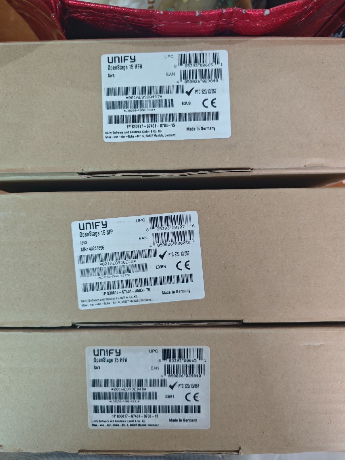 New Unify OpenStage 15 HFA Lava VoIP IP Phone S30817-S7401-D703 Brand New in Box