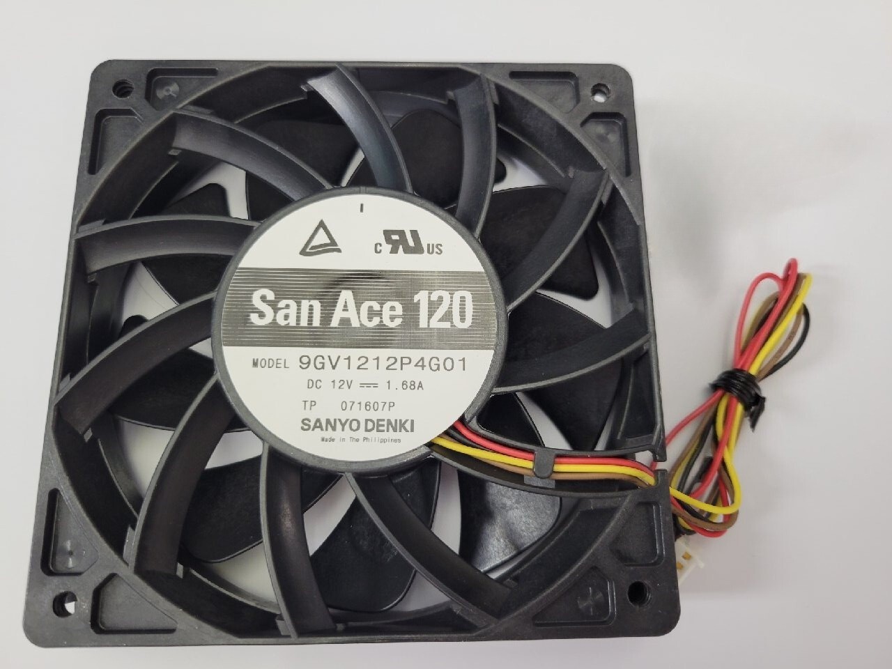 2X Sanyo San Ace 120 Cooling Fan 9GV1212P4G01 120x120x25mm 12V 1.68A 4-Wire 4Pin