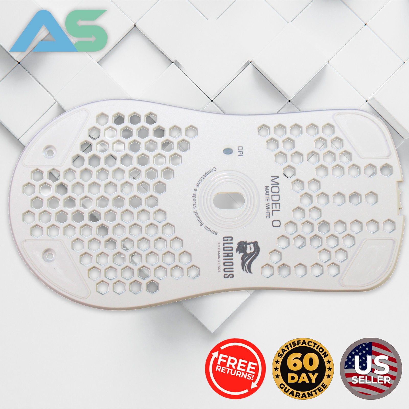Genuine OEM Glorious Model O Gaming Mouse Replacement Bottom Cover | White, Pink