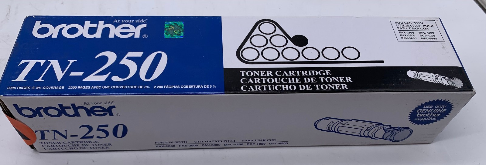 Genuine Brother TN250 Black Toner Cartridge, OEM