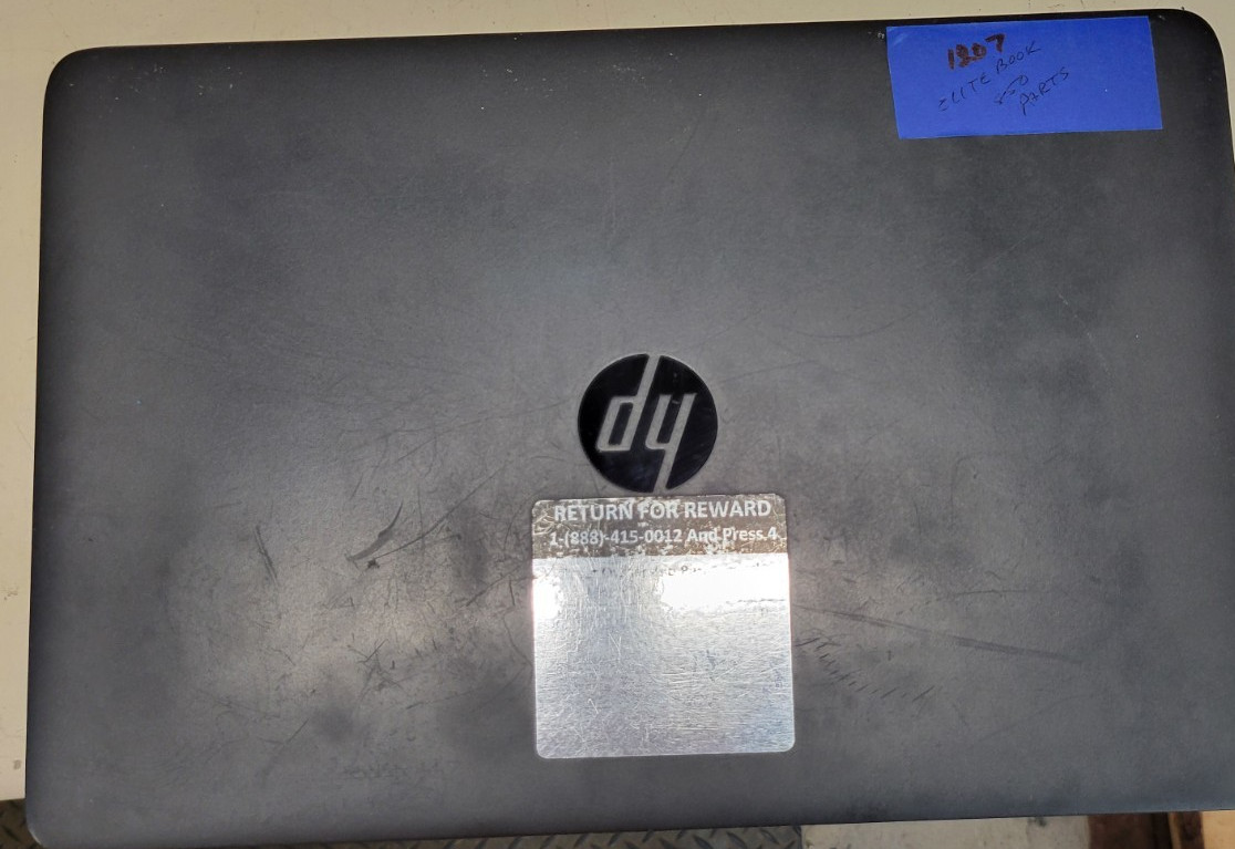 HP EliteBook 850 FOR PARTS/NOT TESTED/NO RAM/HDD/CORD #1207