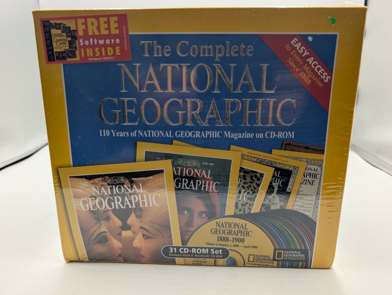Complete National Geographic Magazine 110 Years 31 CD-ROM Set (1999) Sealed