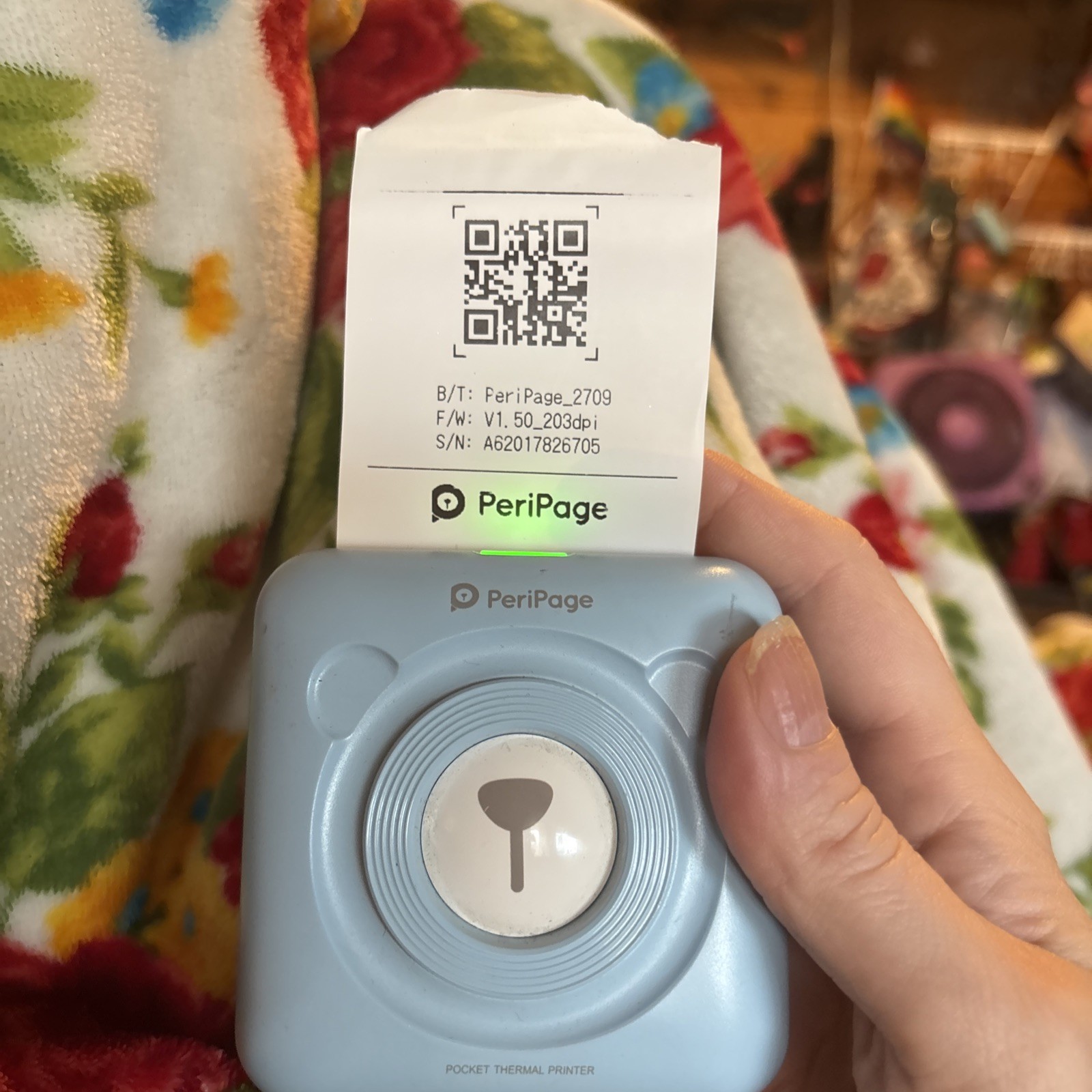 Blue Peripatetic Printer