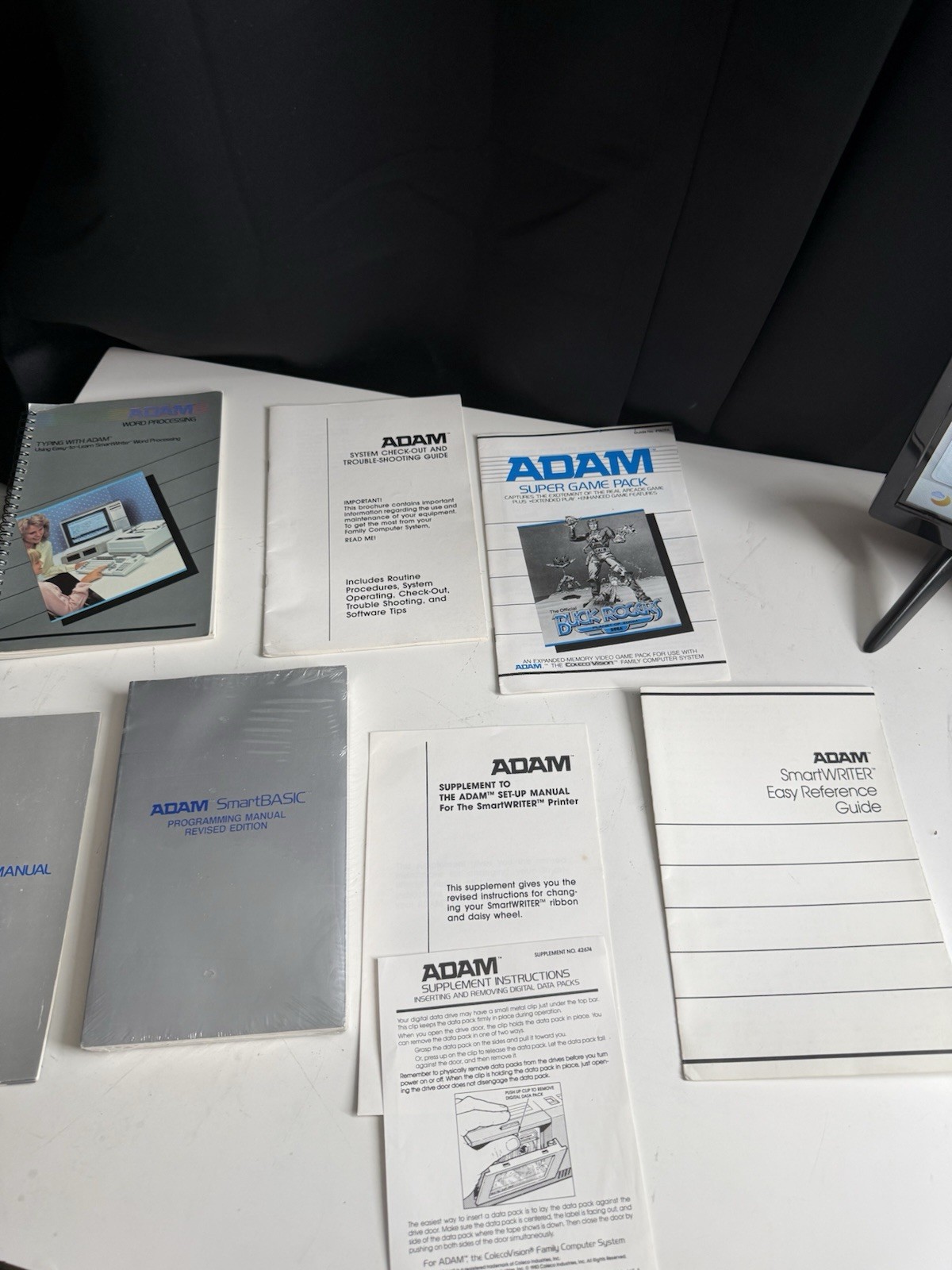 Coleco Adam Computer Manuals, Smart Basic, Word Processing, Set Up Game Pack