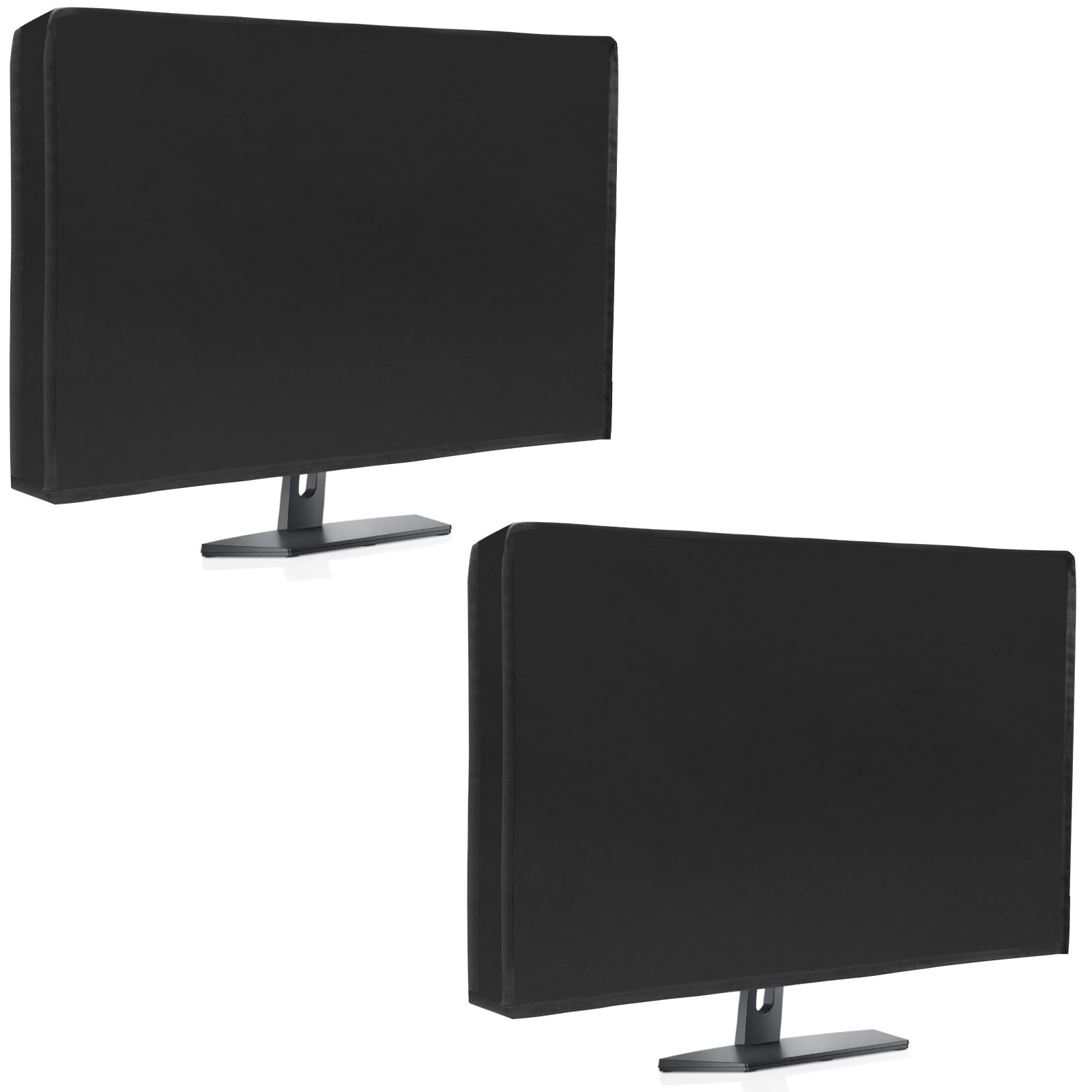 2Pack Waterproof Computer Monitor Dust Cover, Luxiv Black Full Body Cover for Co