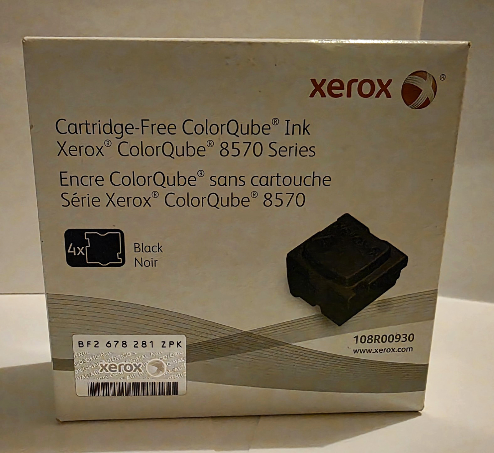 Genuine OEM Xerox Black Solid Ink 108R00930 for ColorQube 8570 Series Printer