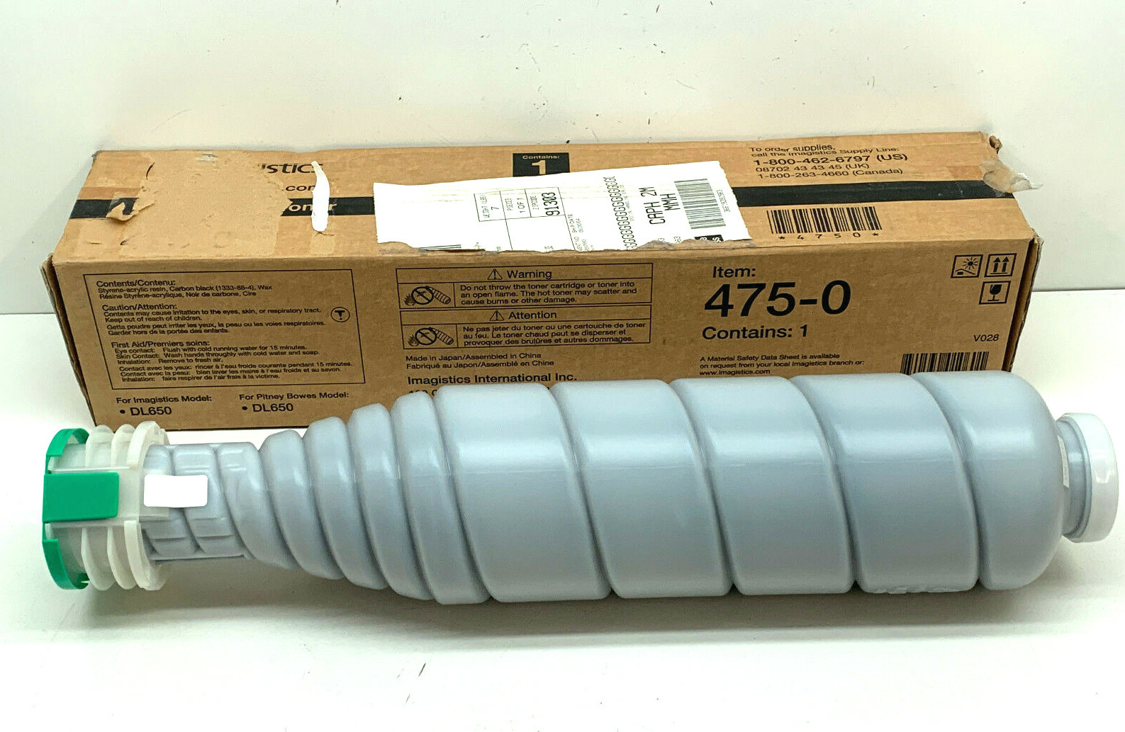 Imagistics 475-0 Replacement Printpowder Toner Black for Pitney Bowes DL650