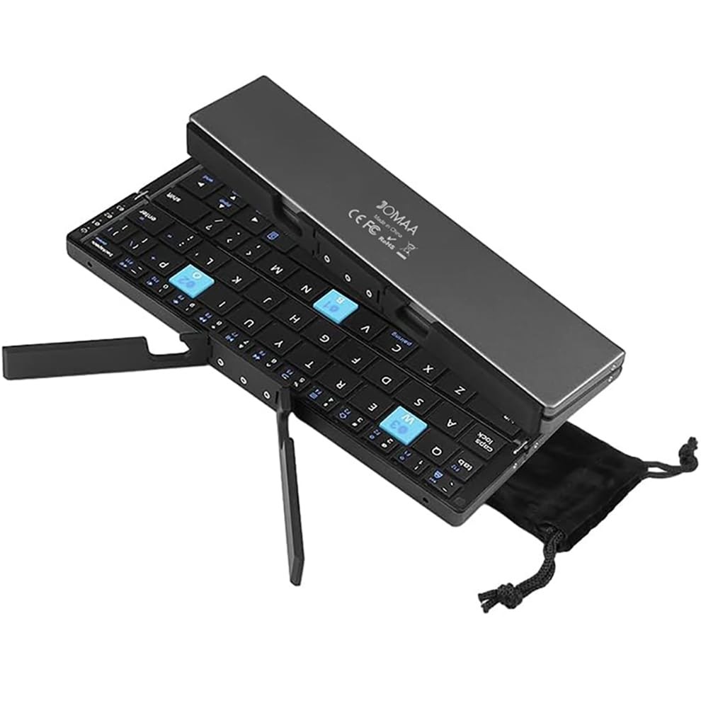 Mini Bluetooth Foldable Keyboard Silent, Rechargeable, Aluminum Alloy Housing...