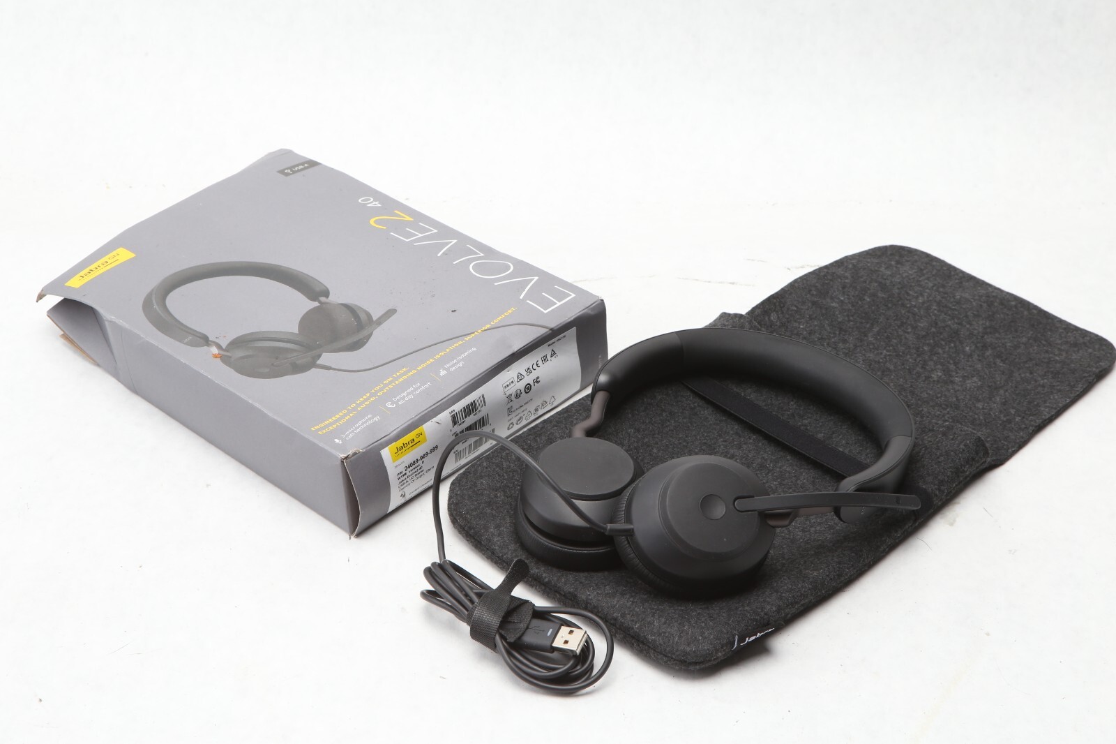Jabra Evolve2 40 USB Wired Communication Headset Microphone Headphones H11