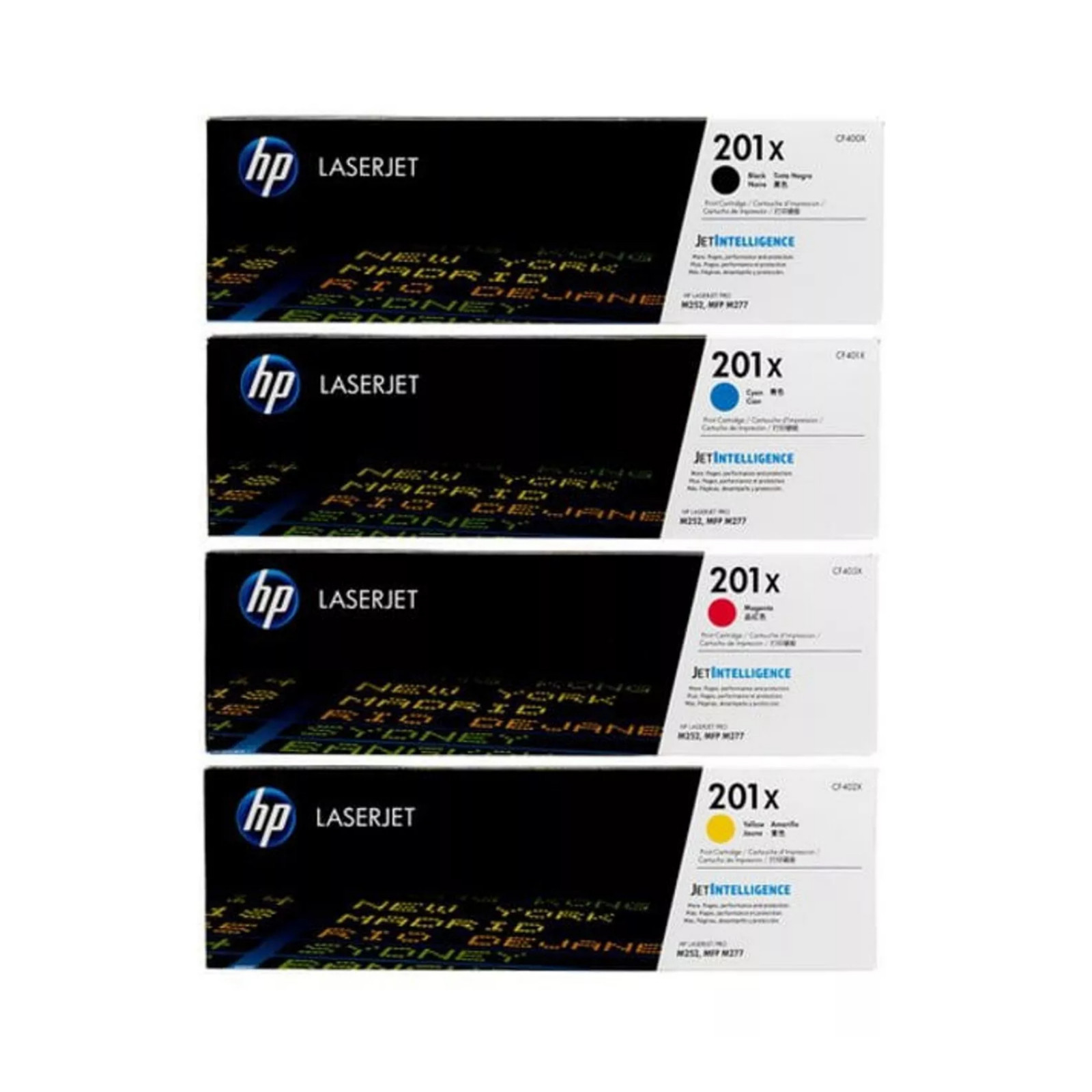 Genuine HP 201X High Yield Toner Cartridge 4-Pack Set (CF400X-CF403X) Original