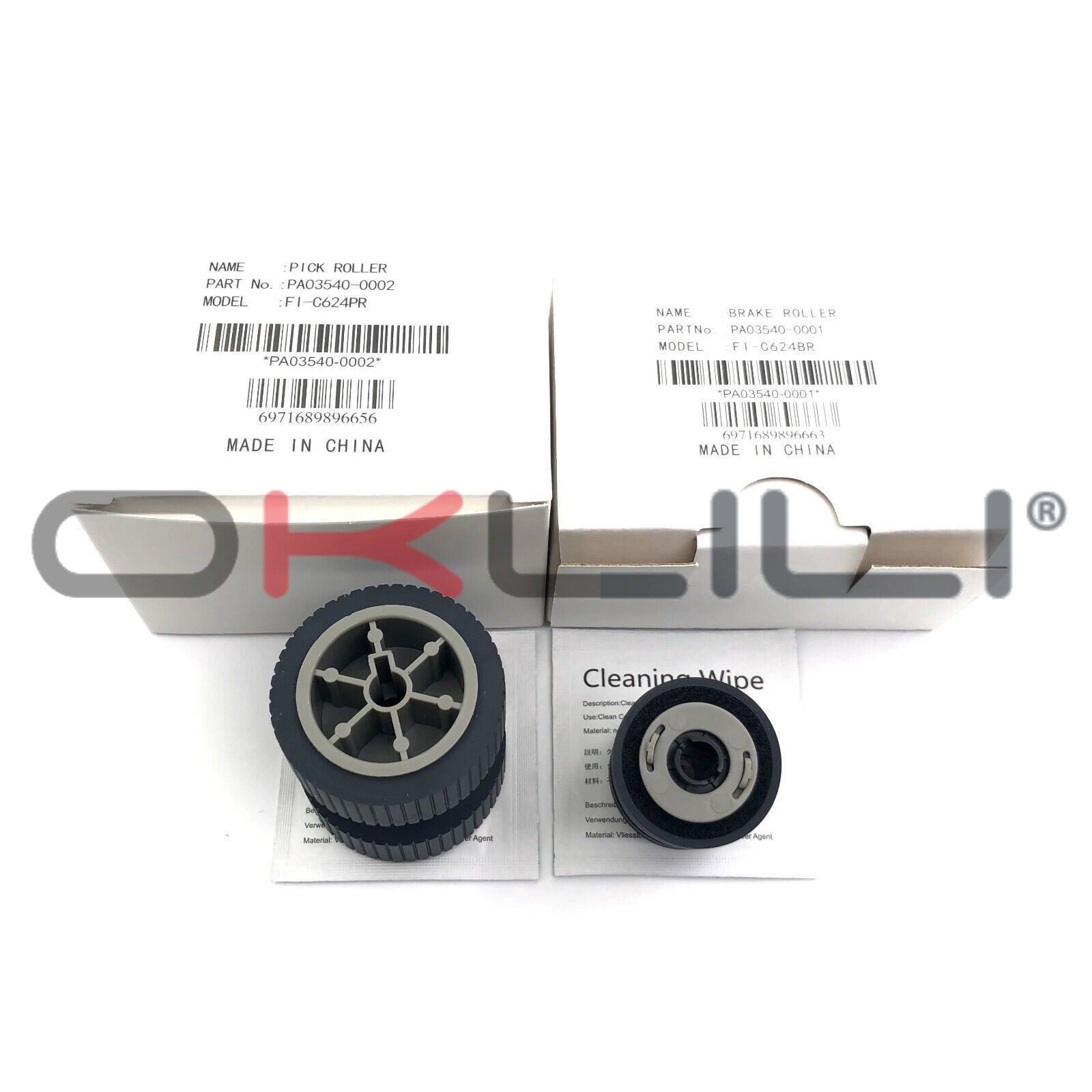 NEW PA03540-0001 PA03540-0002 Fujitsu Fi-6130 Fi-6140 6130 Brake Pick up Roller