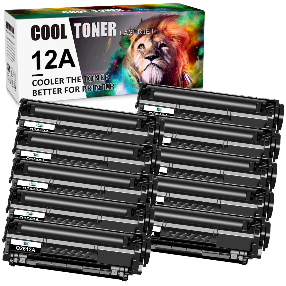 COOLTONER 10PK Q2612A 12A Toner Cartridges Fits for HP LaserJet 1015 1018 1020