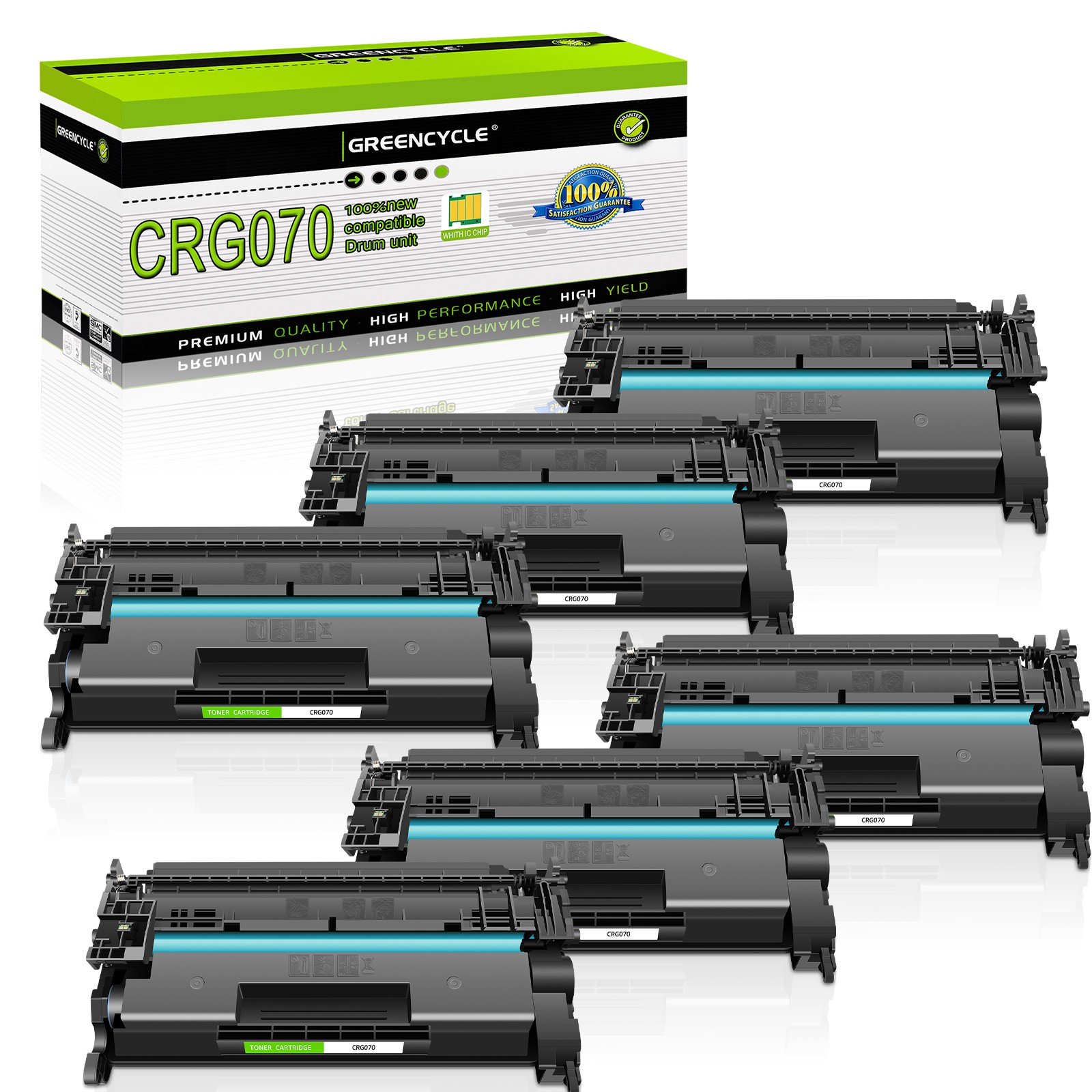 6PK CRG070 Toner With Chip for Canon LBP246dw LBP247dw LBP244dw MF465dw MF467dw