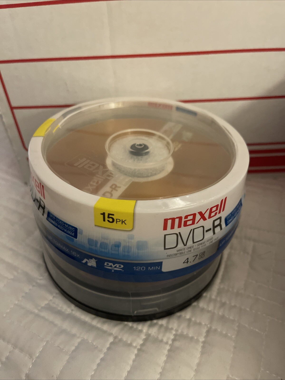 Maxell DVD-R 4.7GB Blank Recordable Discs –15PK New,11 Unused, Open Box (26pack)