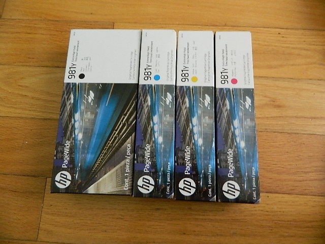 2028 GENUINE SET 4 HP 981Y EXTRA-HI-YLD INK LOR13A LOR14A LOR15A LOR16A 556 586