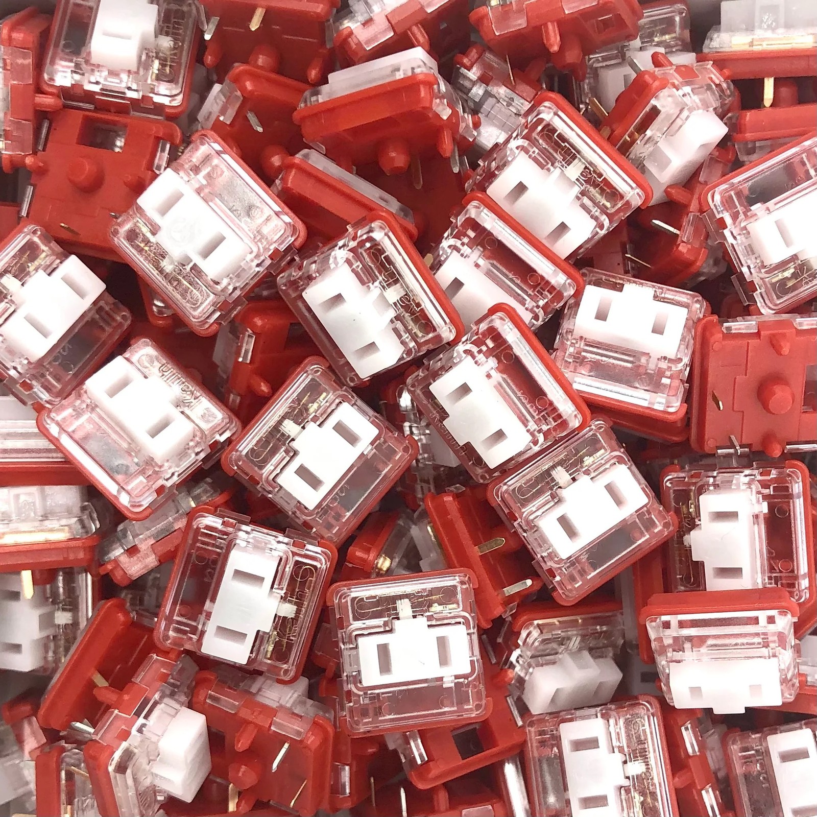 50x Kailh Choc v1 Pro Red Low Profile Linear Switches 35g Pulled Tested