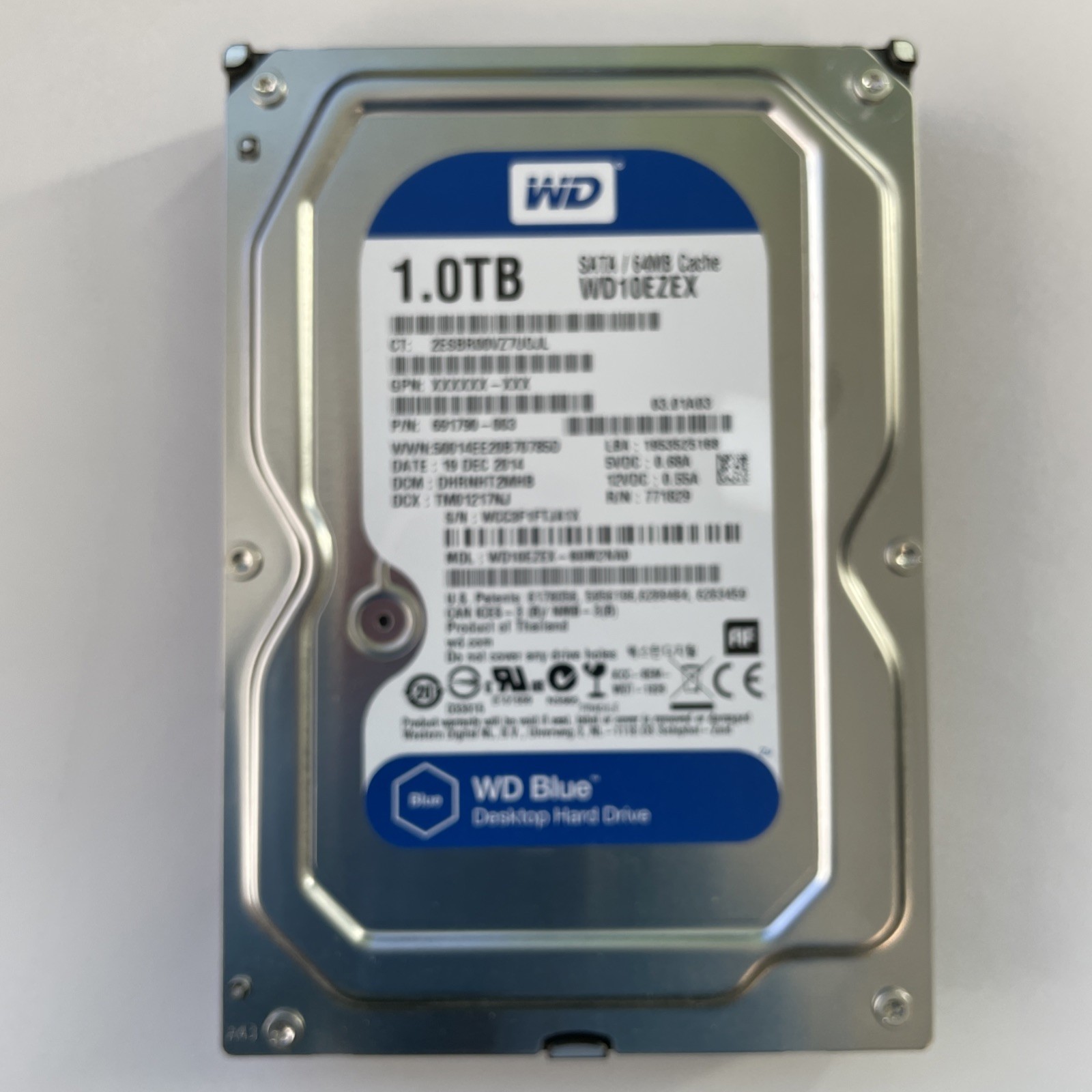 Western Digital Blue (7200RPM, 3.5", SATA III, 64MB Cache) 1TB Internal HDD