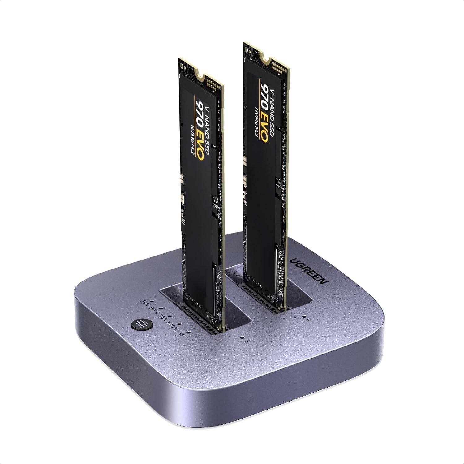 UGREEN 20Gbps Cloner, M.2 Duplicator Dual Bay NVMe Enclosure