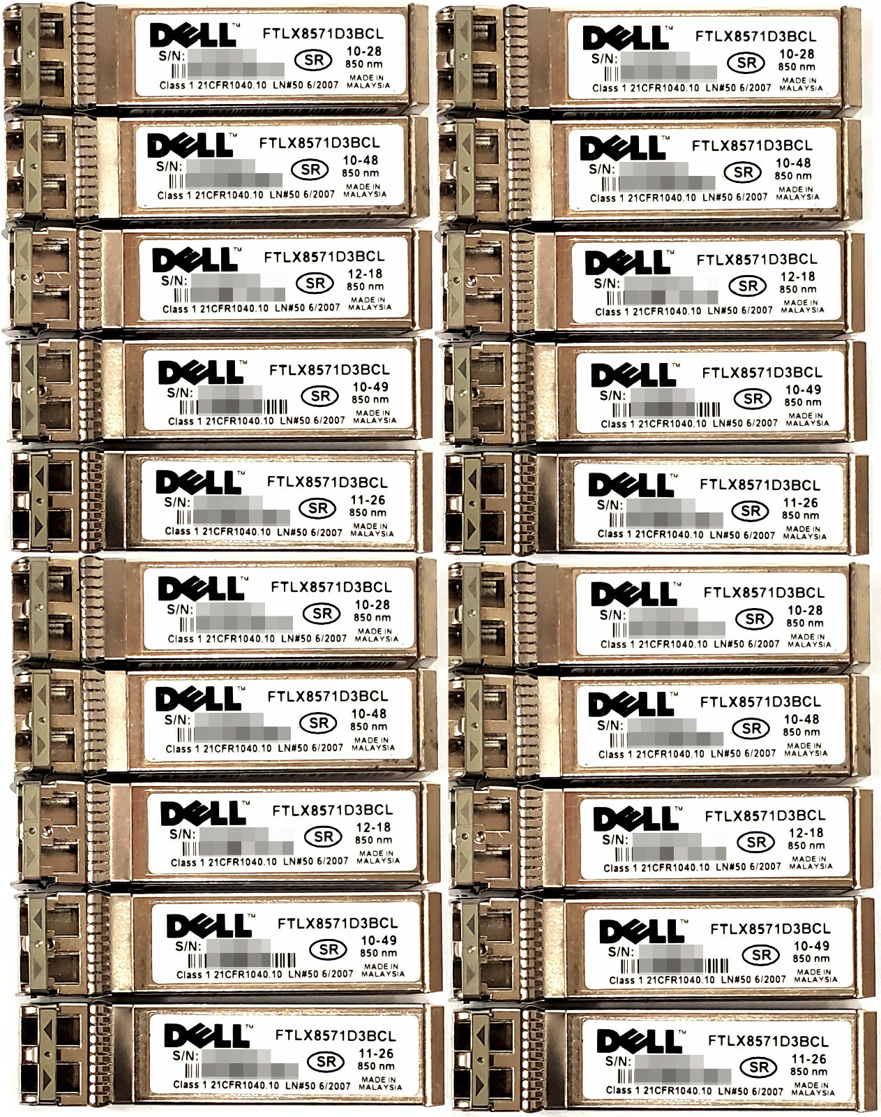 Dell / Finisar 10GbE SFP+ Transceiver N743D / FTLX8571D3BCL