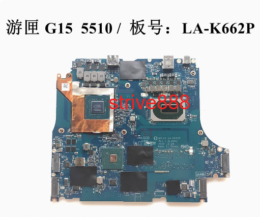 For Dell G15 5510 GDL55 I5-10500H RTX 3050 Ti 4GB Moterboard CN-050GJP LA-K662P