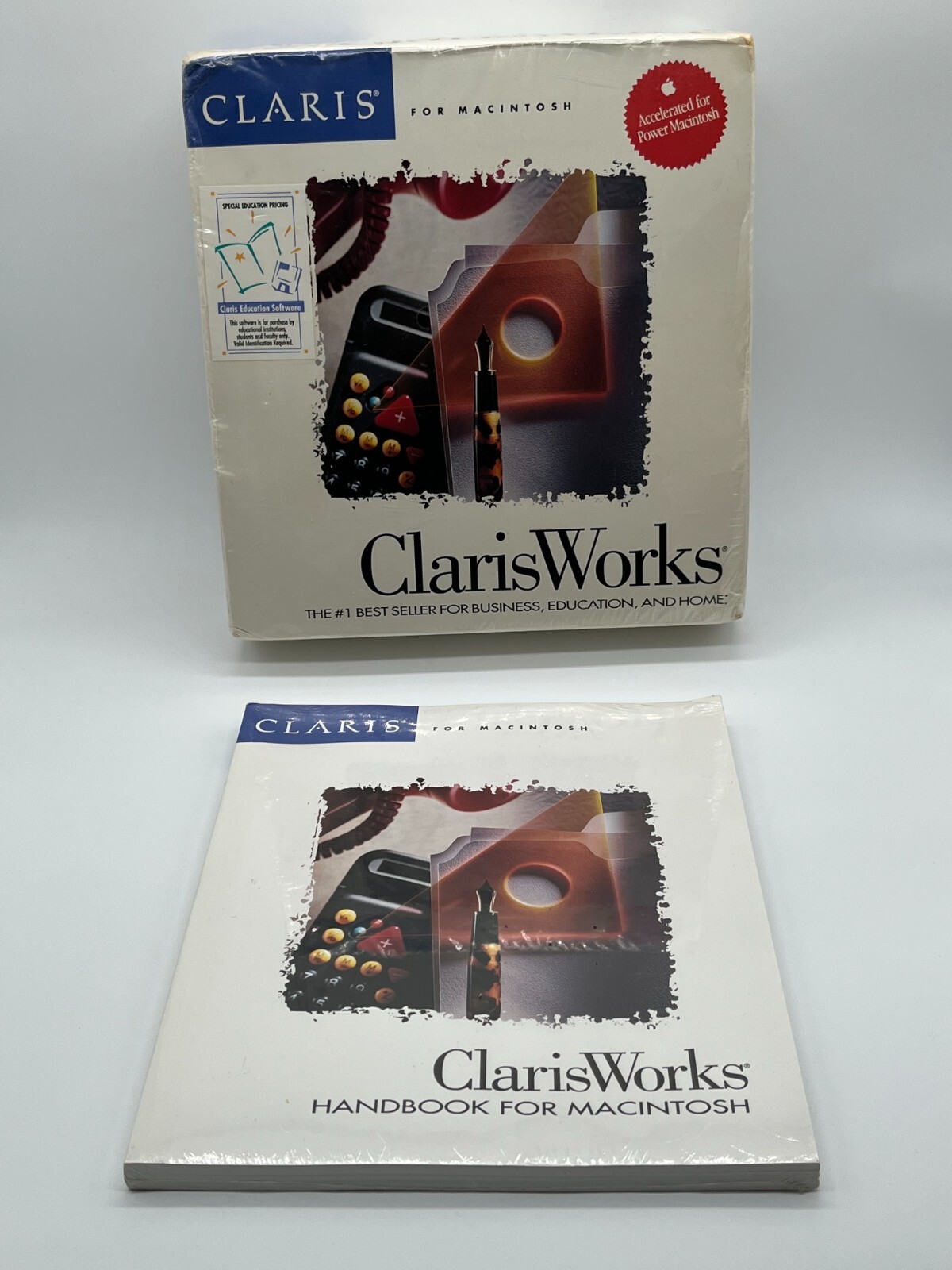 ClarisWorks Big Box PC Sealed Mac Macinstosh 1993 New Software & Handbook