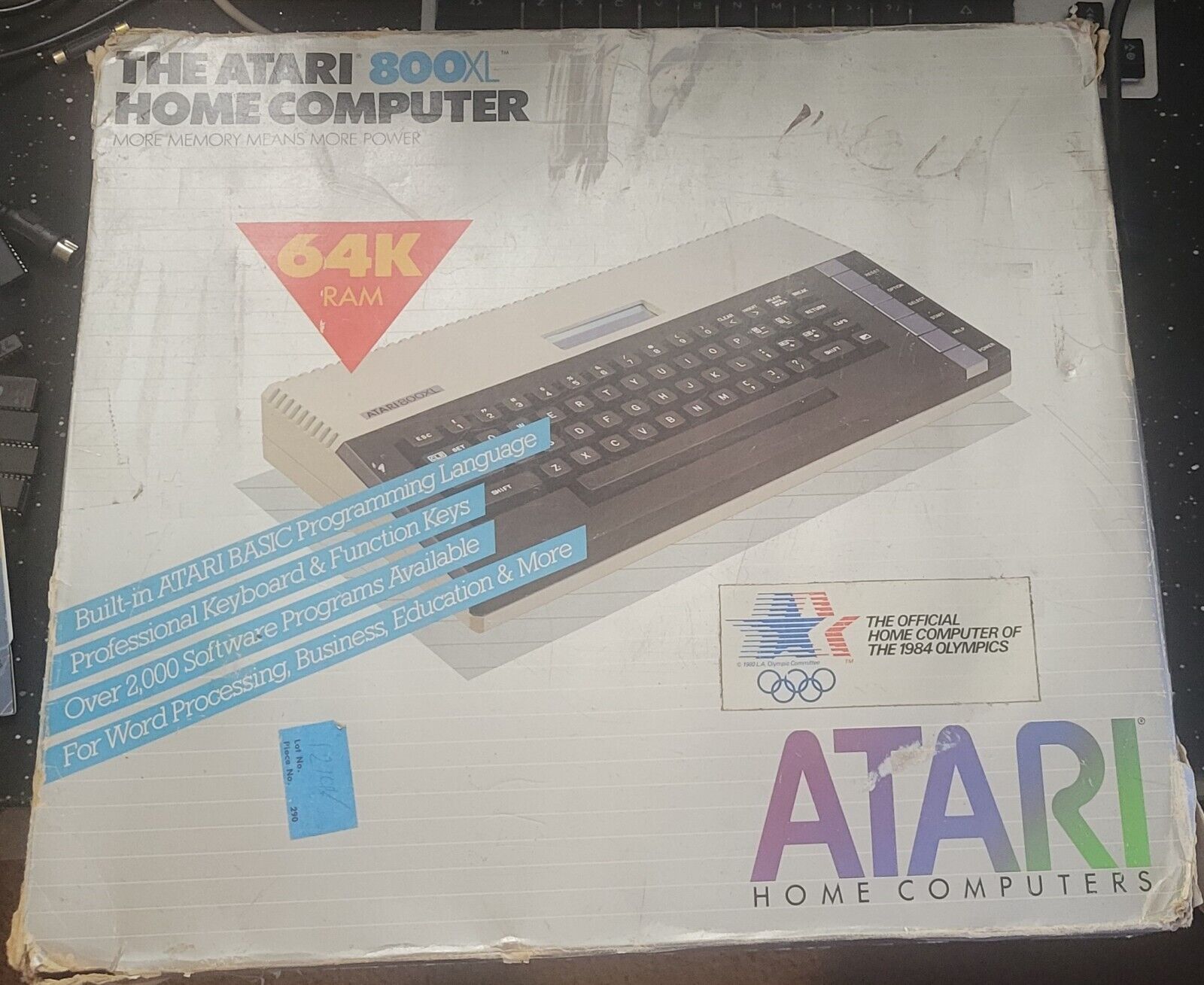 Atari 800XL Computer with Chroma Added - Original Box - Tested and Working 100%