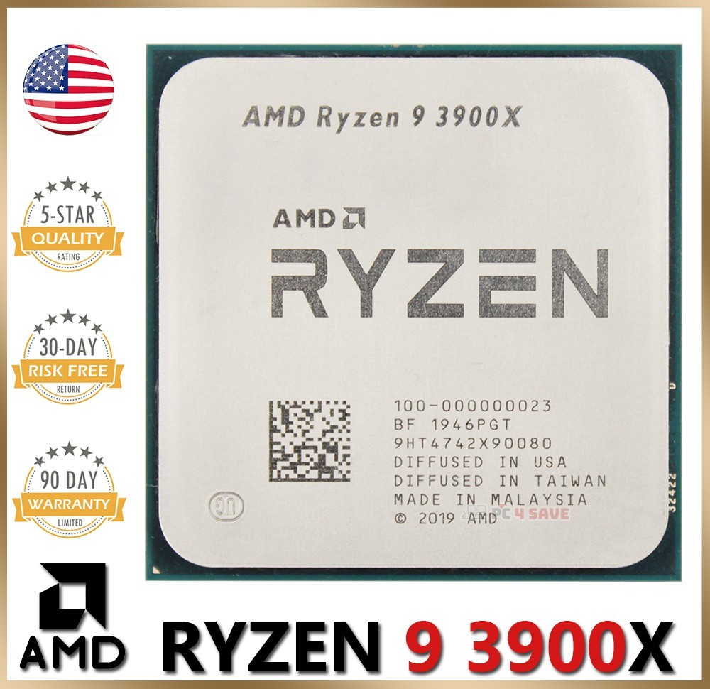 AMD Ryzen 9 3900X CPU 3.8GHz (Up to 4.6GHz) 12-Core Socket AM4 Desktop Processor