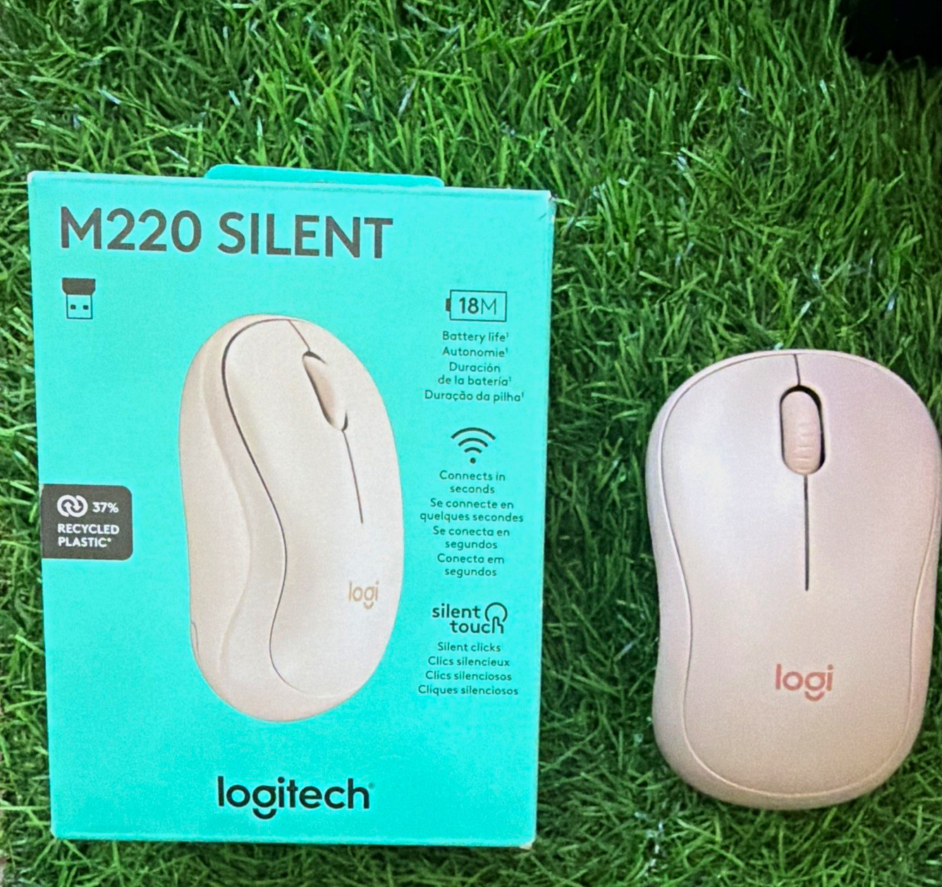 Logitech M220 Silent Wireless Optical Mouse w/ Scroll Wheel, White, 1000 DPI