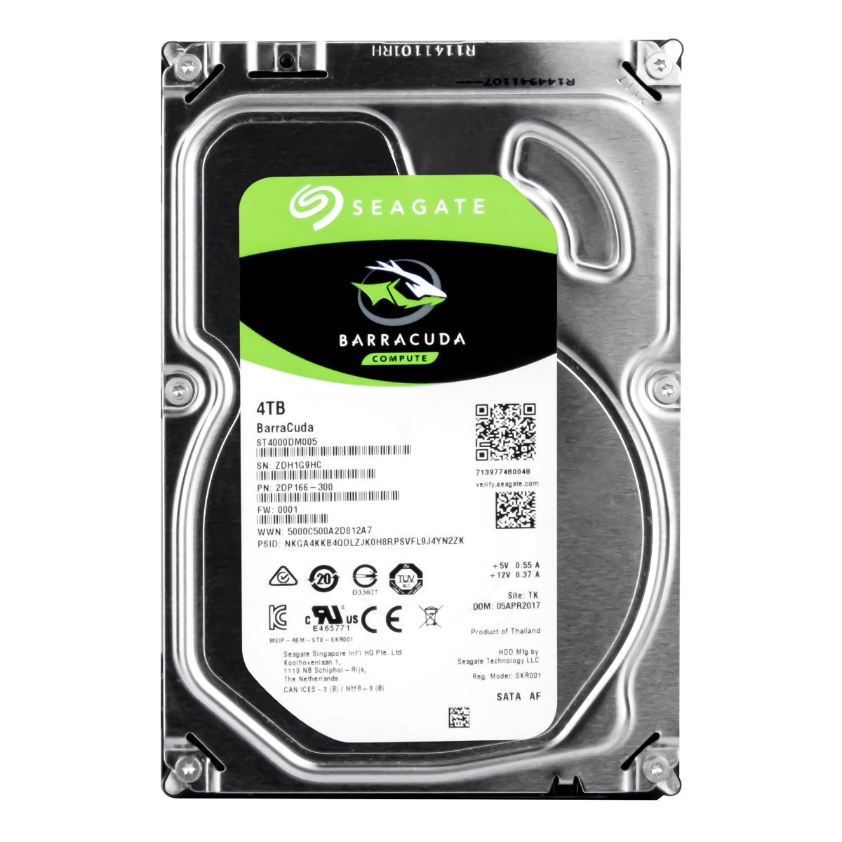 SEAGATE BARRACUDA 4TB 7.2K 64MB SATA III 3.5'' ST4000DM005