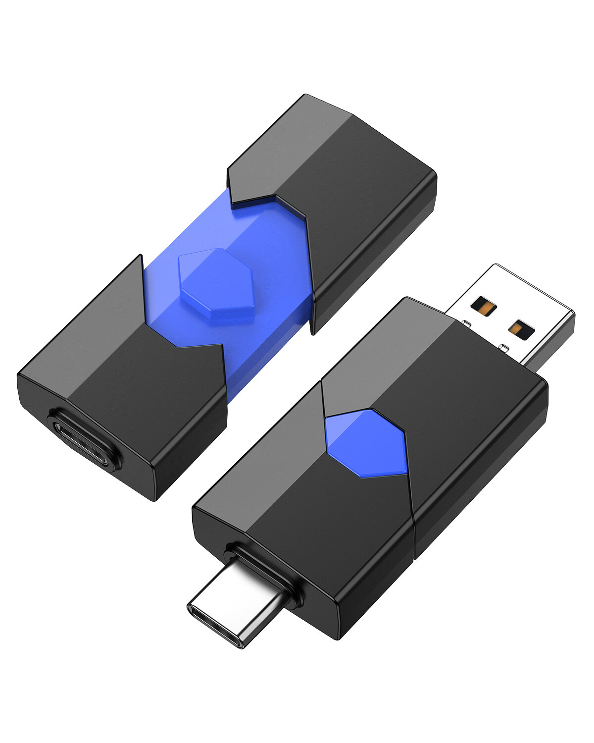 Lot USB 2.0 1/10PCS 32GB 64GB 128GB Retractable USB Type-C For iPhone 15 Android