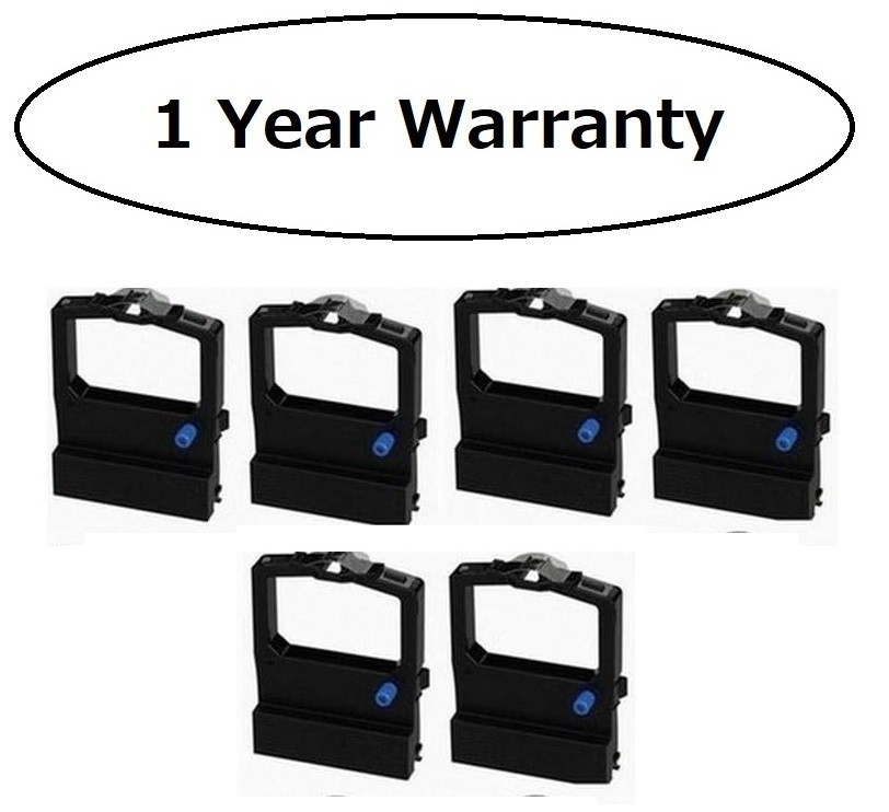 Compatible Oki Data 520 521 590 591 592 52107001 Printer Ribbon Black 6PK
