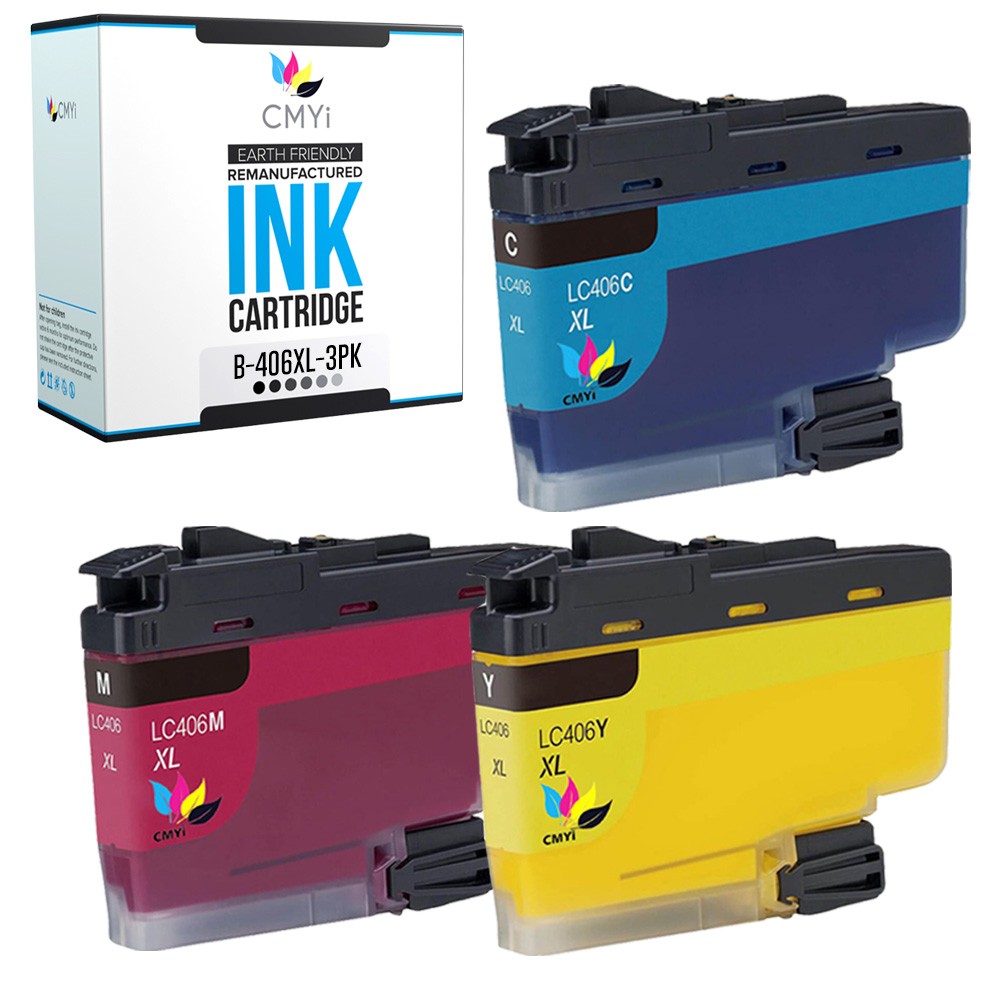 CMYi Compatible 3-Pack LC406XL Printer Ink Cartridges fits Brother MFC J4540DW