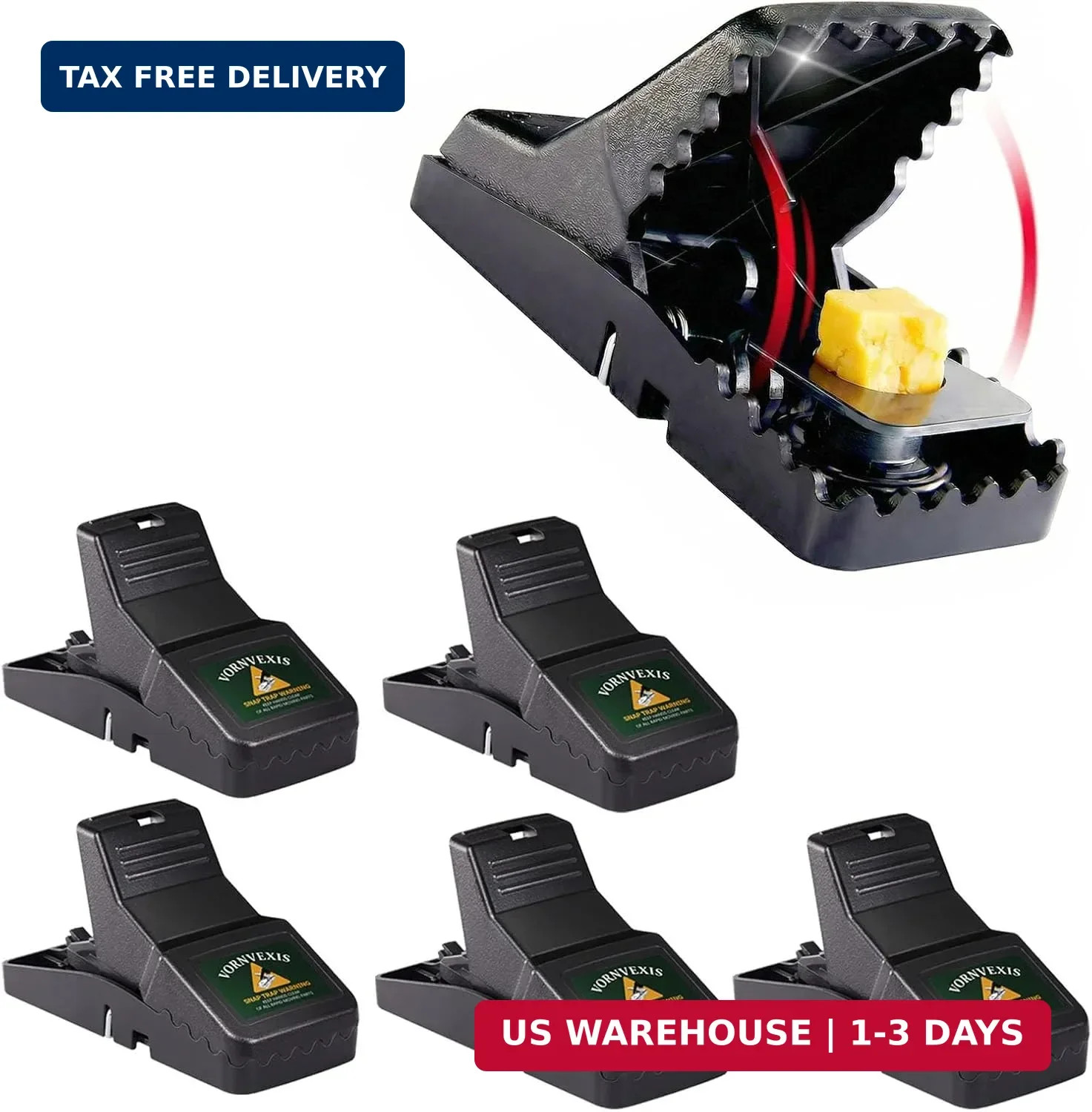 Mouse Traps Indoor, Reusable Snap Traps for Mice (6 Pack) | Hassle-Free Setup, C