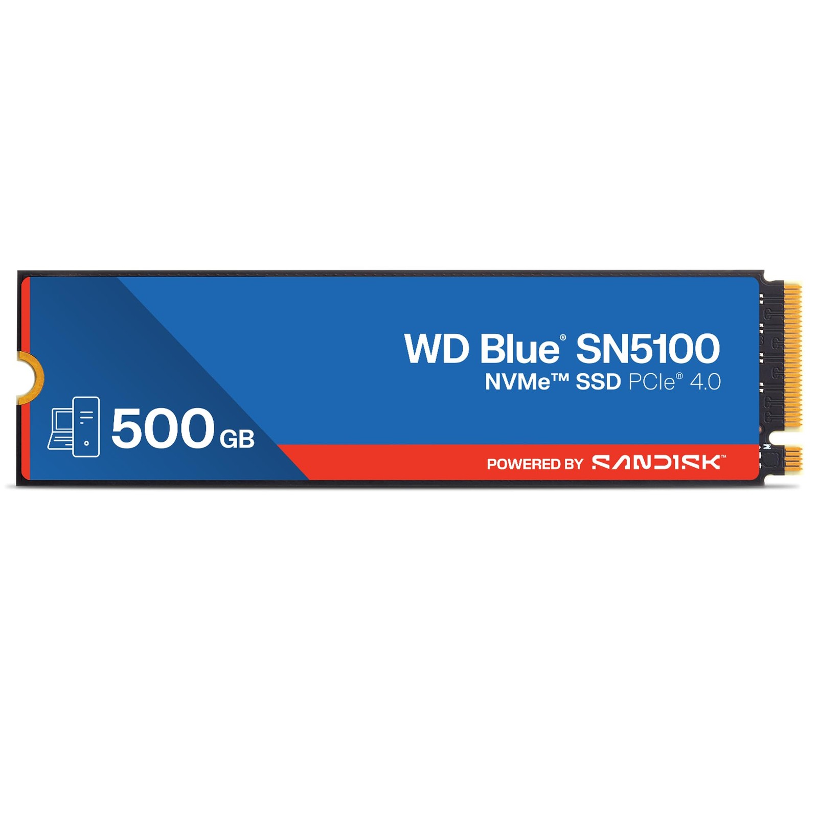 WD Blue SN5100 500GB NVMe SSD - M.2 2280, PCIe Gen 4.0, Internal Solid State