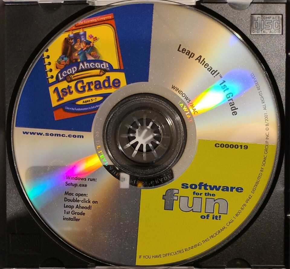 Leap Ahead 1st Grade PC MAC CD learn phonics vocabulary numbers letters math etc