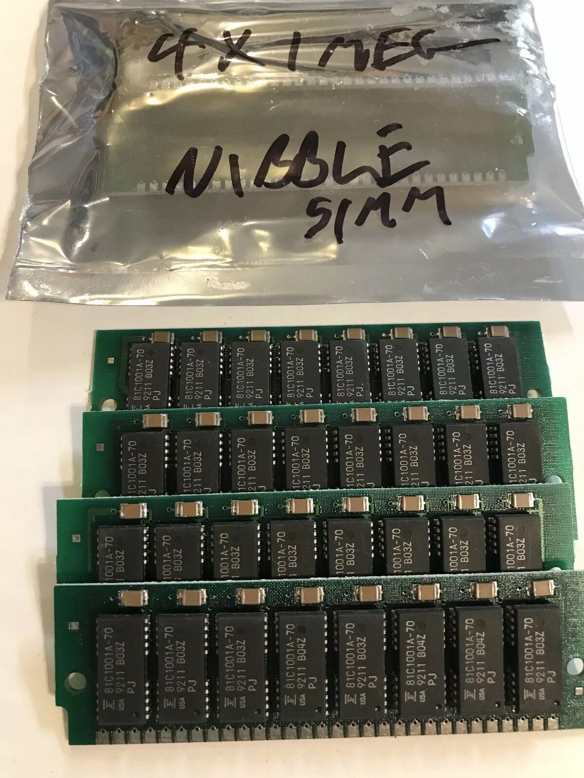 FAST NIBBLE MODE SIMMS 4 each 1 Meg For Amiga & Atari TT NEW