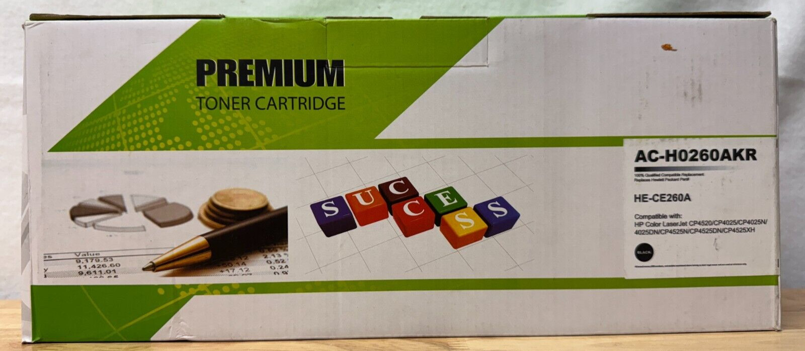 Premium Toner Cartridge AC-H0260AKR Black CE260A - Compatible: HP Color LaserJet