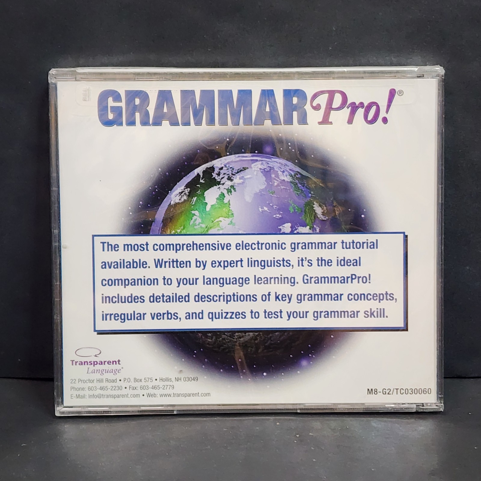 Vtg Retro Tech Y2K Grammar Pro German PC CDROM Windows Mac 7.0 Rare New Sealed