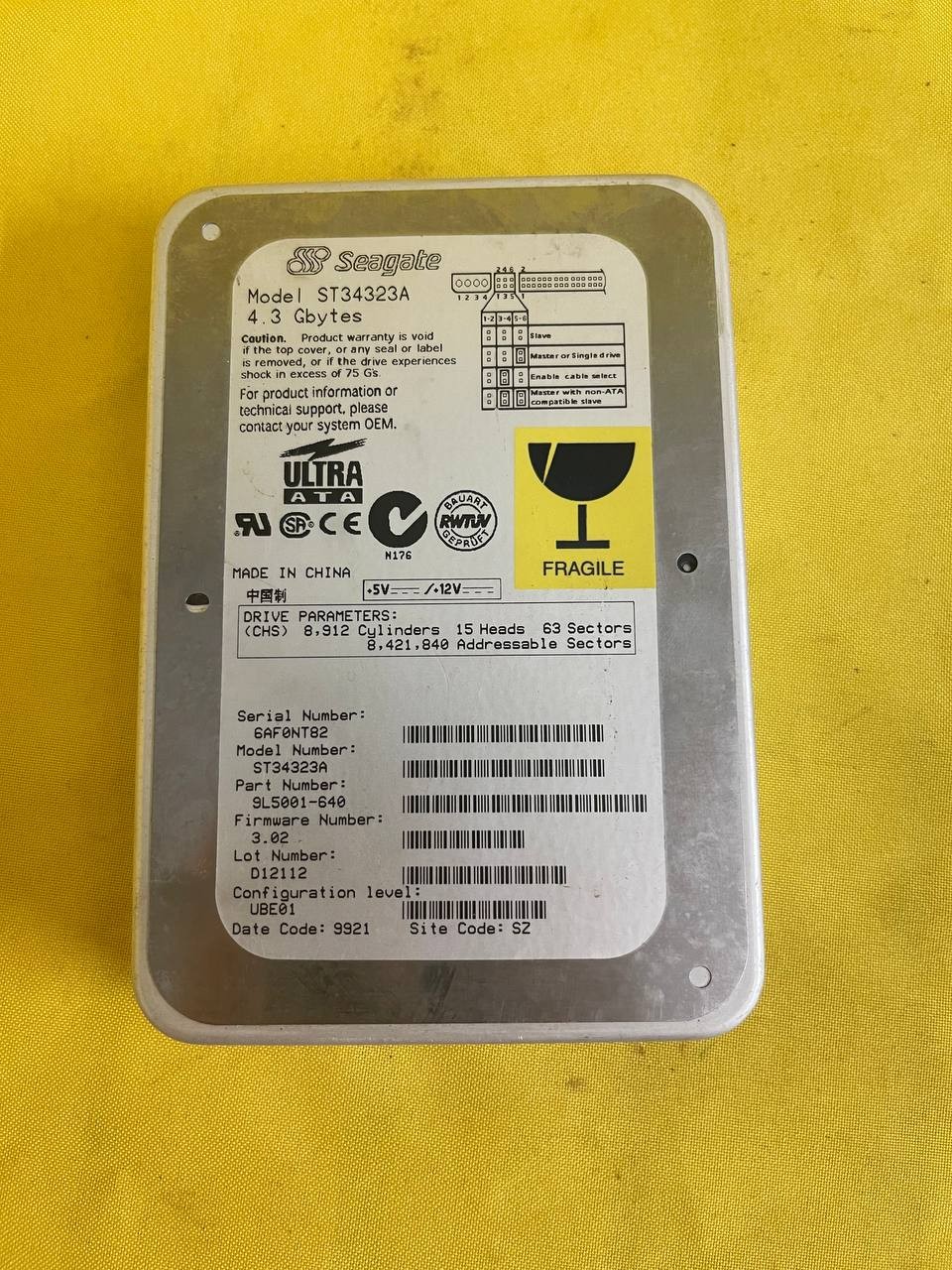 Seagate ST34323A 4.3GB Ultra ATA 3.5" IDE Hard Drive RE