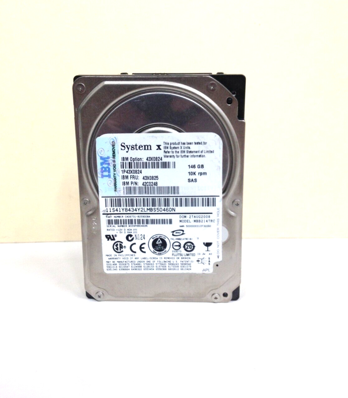 IBM 43X0825 43X0824 42C0248 146GB 2.5" SAS Hard Drive