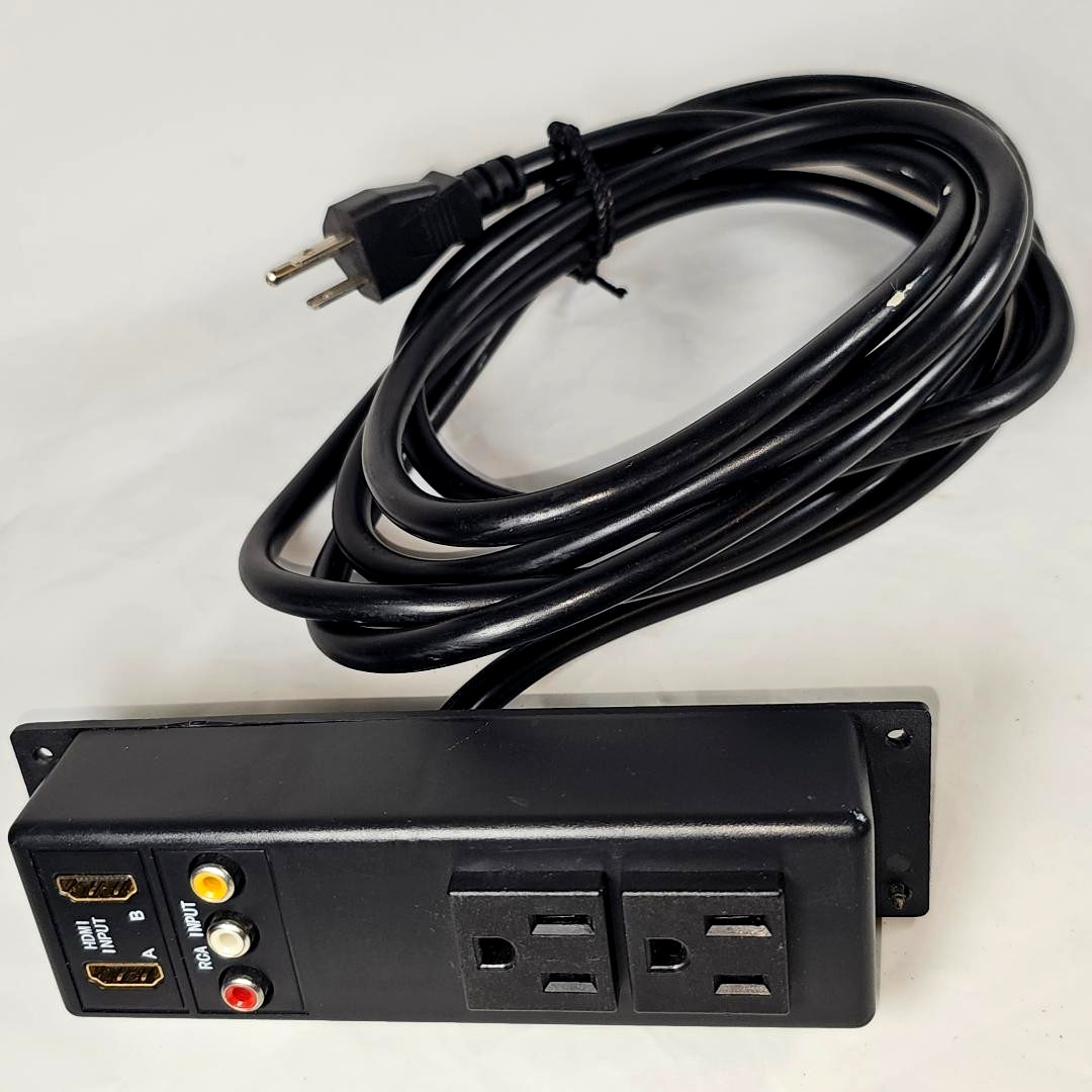 National Lighting Furniture Power Distributor HDMI A/V Power Strip 9 1/2' cord