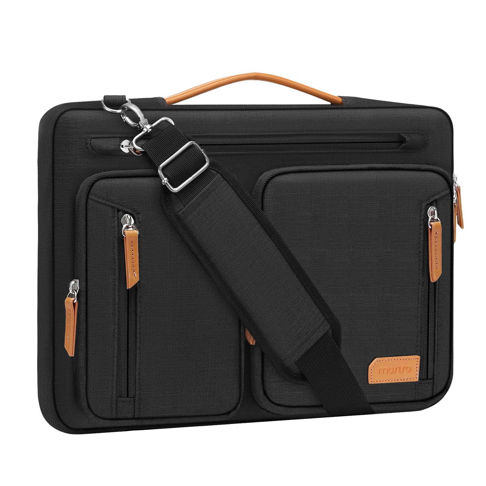 MOSISO 360 Protective Laptop Bag, 15-16 inch Computer Bags 15.6 inch, Black