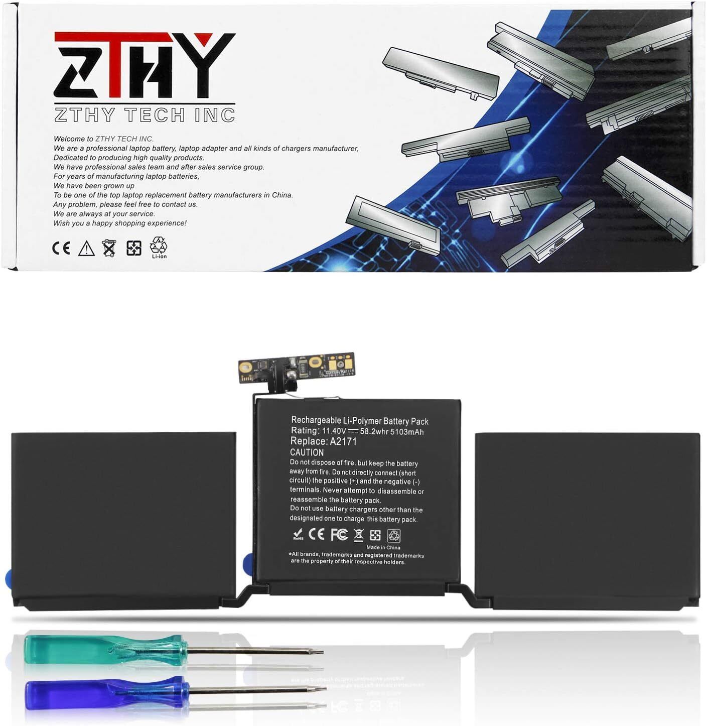 ZTHY A2171 A1713 Laptop Battery Replacement for MacBook Touch Pro 13\
