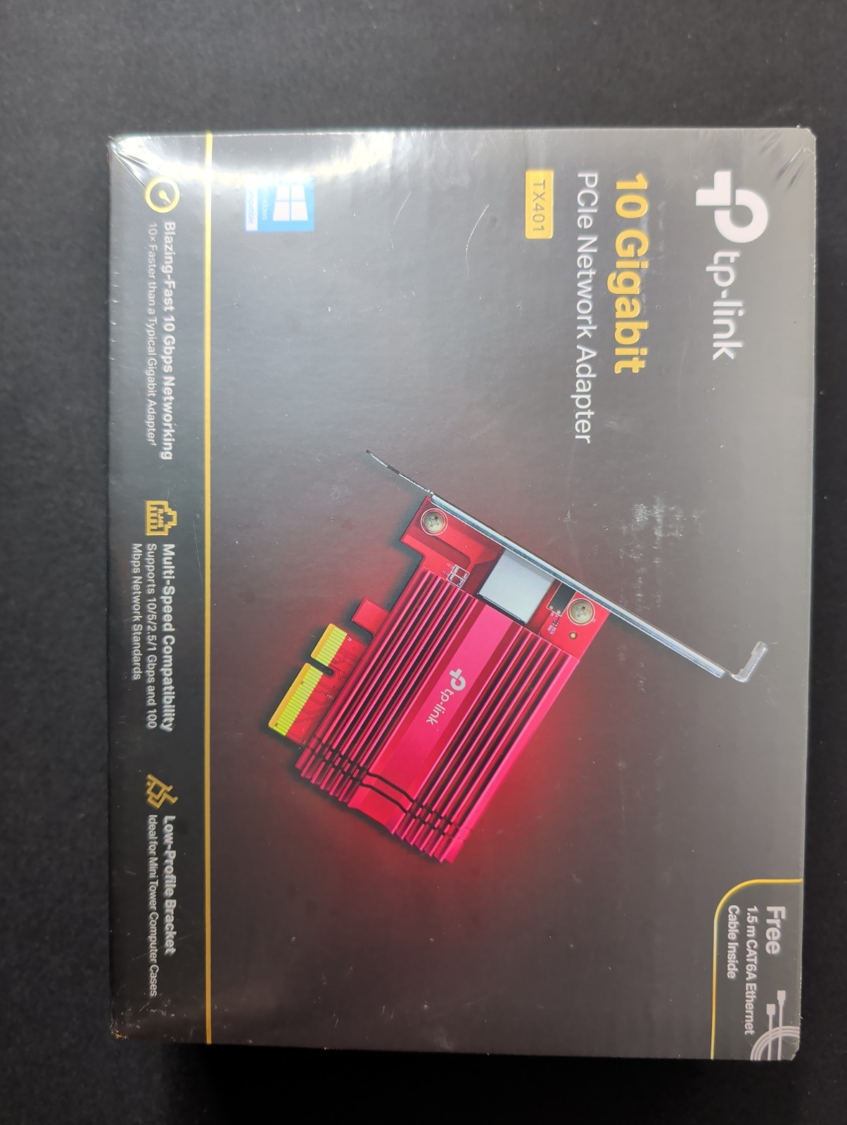 TP-LINK 10 Gigabit TX401 Network Adapter - Red FAST SHIPPING
