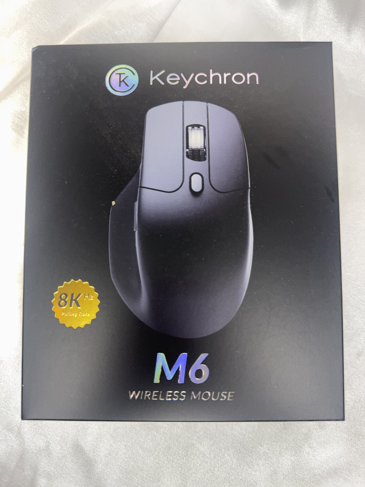 Keychron M6 Silent Wireless Gaming Mouse 1000Hz Bluetooth 5.3/2.4Ghz/Wired Black