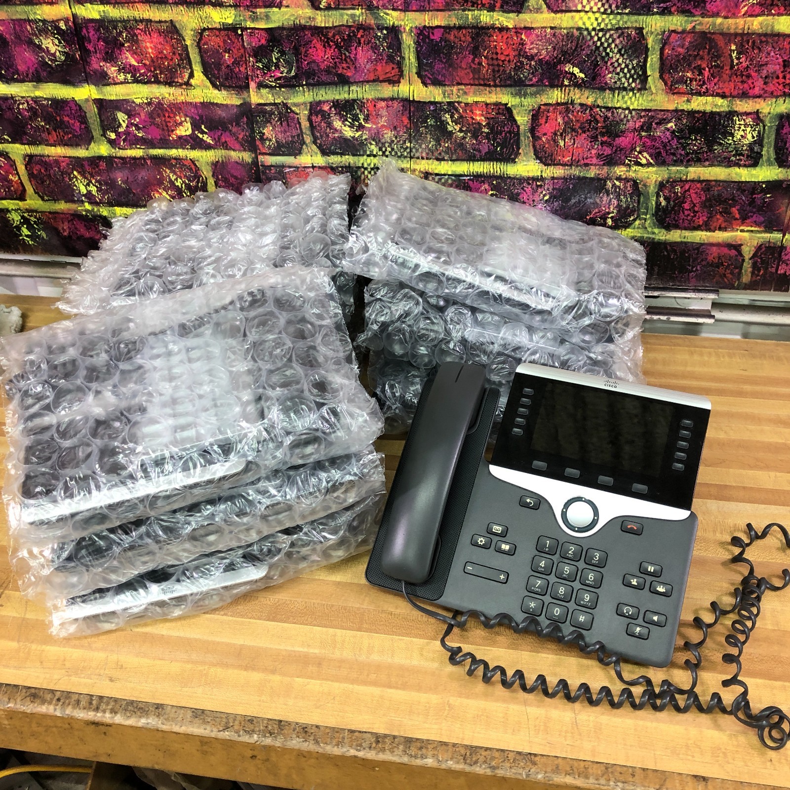 Lot of 10 Cisco CP-8861 5-Line VoIP Business Phone w/ Stand