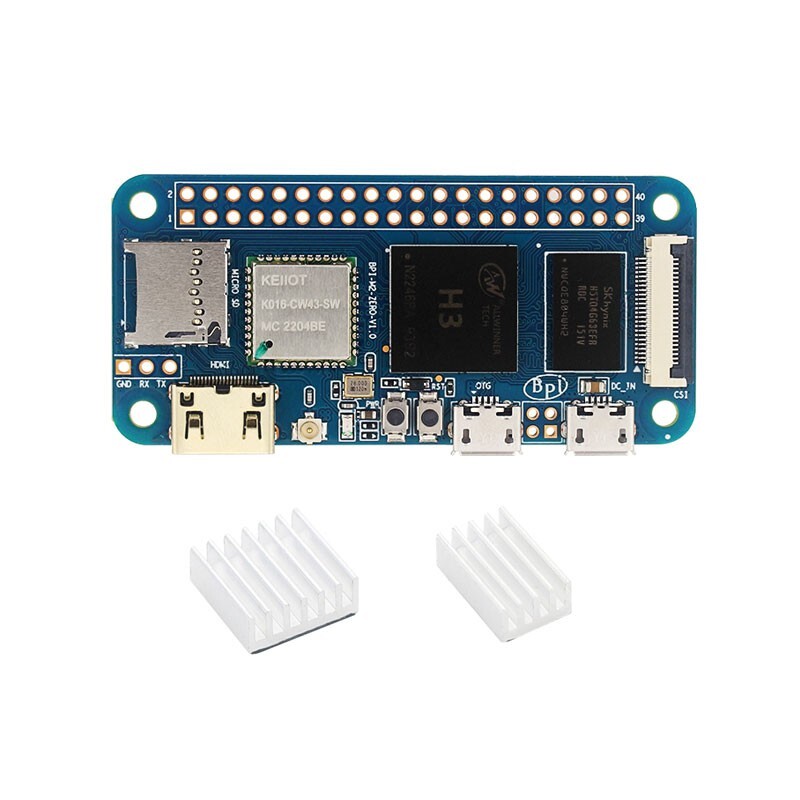 Banana Pi BPI-M2 Zero Development Board Quad-core 512MB H3 Onboard w/ Heat Sink