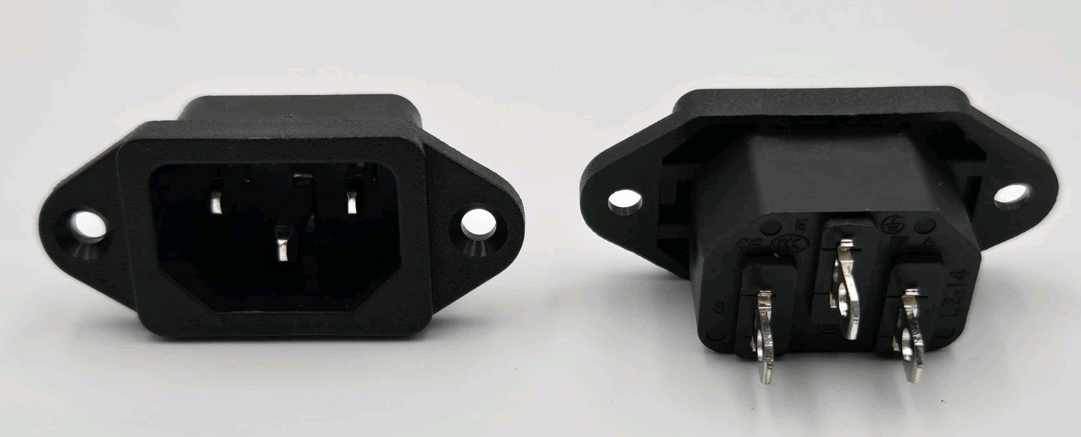 AC Power Inlet C14 Male Socket Panel Mount IEC 320 NEW
