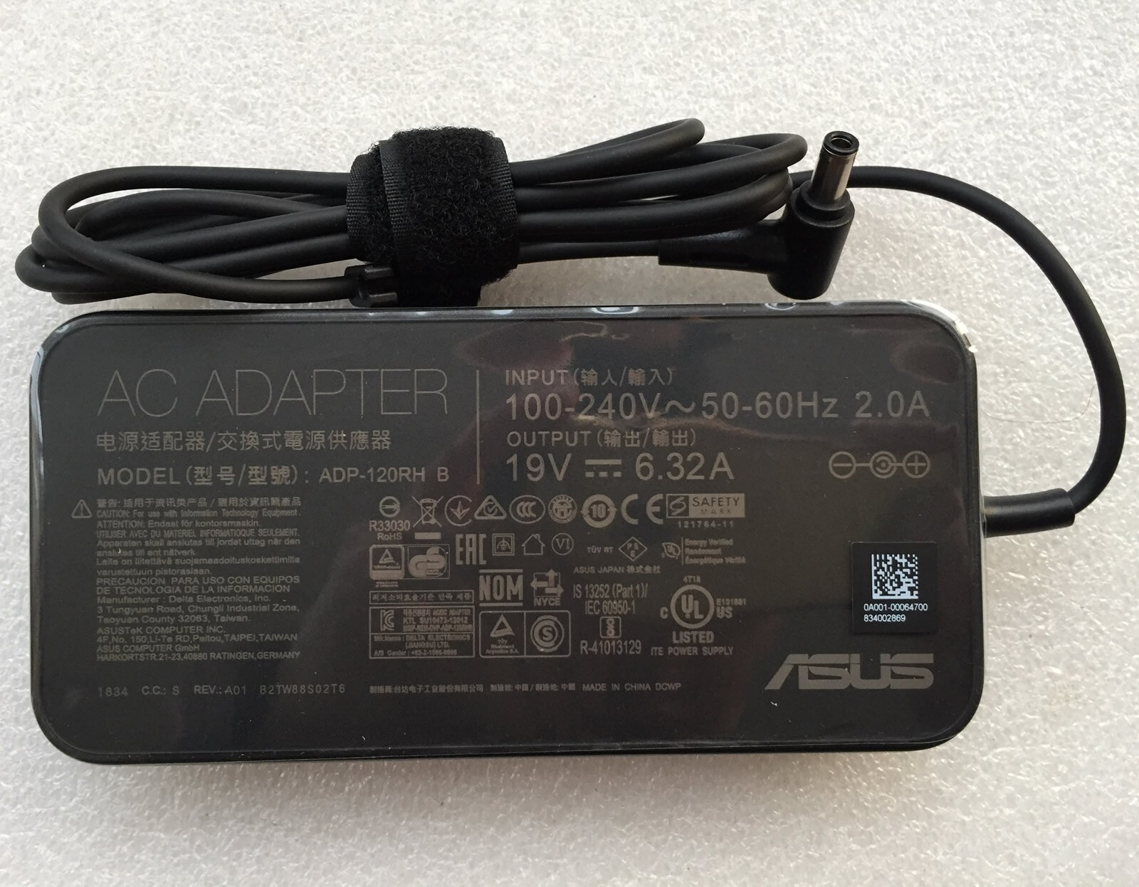 New Original ASUS 120W Cord/Charger TUF FX705DY-RS51,FX705DY-EH53,FX705DY-AU027T
