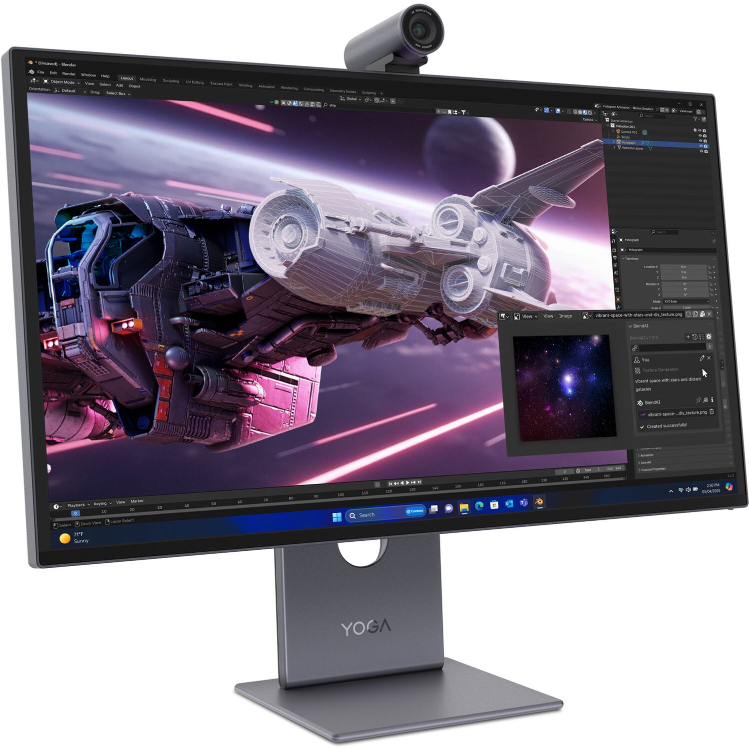 Lenovo Yoga Pro 27UD-10 26.5 in 4K HDR 120 Hz Monitor with Webcam